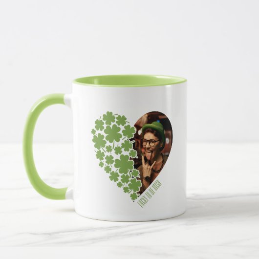 Heureux d'être irlandais Photo Mug avec le coeur S (Gauche)