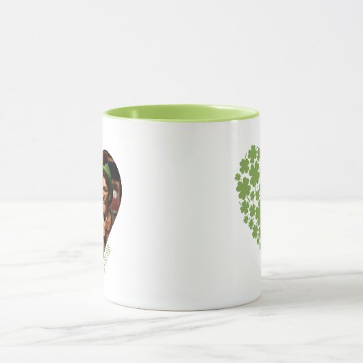 Heureux d'être irlandais Photo Mug avec le coeur S (Centre)