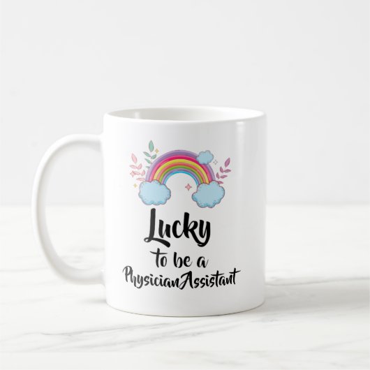 Heureux D'Être Un Médecin Assistant Mug (Gauche)