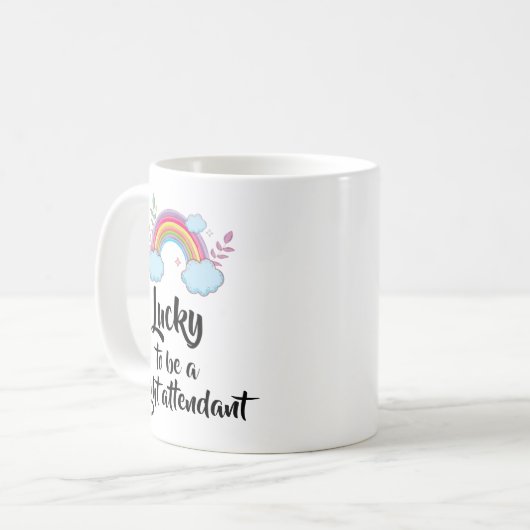 Heureux D'Être Une Mug D'Agent De Vol (Devant gauche)