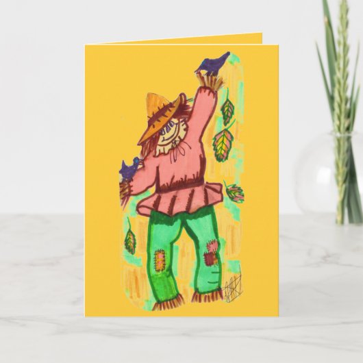 HEUREUX HALLOWEEN SCARECROW carte (Devant)