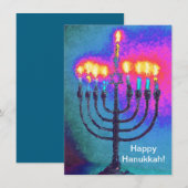 Heureux Hanoukka ! Gretting ou carte de remercieme (Devant / Derrière)