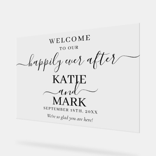 Heureux Jamais Après Black Welcome Transparent (Angle)