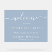 Heureux Jamais après Dusty Blue Mariage Bienvenue (Recto)