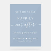 Heureux Jamais après Dusty Blue Mariage Bienvenue (Recto)