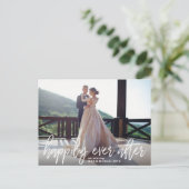 Heureux Jamais après Elopement Carte Postale Faire (Debout devant)