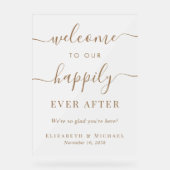 Heureux Jamais après Gold Mariage Welcome Frosted (Recto)