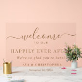 Heureux Jamais après Gold Mariage Welcome Frosted (Mariage)