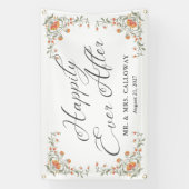 Heureux Jamais Après Juste Marié Voiture Bannière (Verticale)