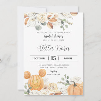 Heureux Jamais après l'automne nuptiale invitation