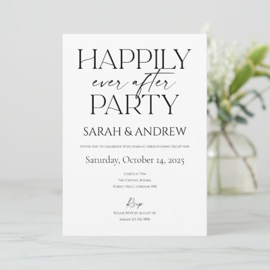 Heureux Jamais après le Faire-part de mariage du p (Debout devant)