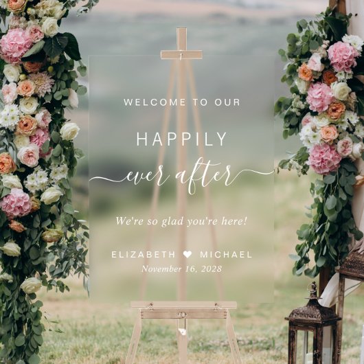 Heureux Jamais après le Mariage de script blanc bi