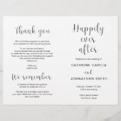 Heureux Jamais après le programme pliable Mariage  (Devant)