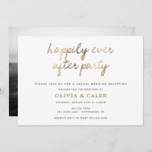 Heureux Jamais après mariage invitation réception (Devant / Derrière)