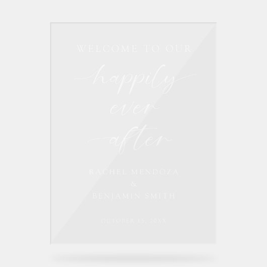 Heureux Jamais après Mariage Welcome Script minima (Recto)