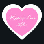 Heureux Jamais après Sticker<br><div class="desc">Heureusement,  Ever After Heart Sticker est montré dans un double coeur design. Couleur rose</div>