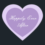 Heureux Jamais après Sticker<br><div class="desc">Heureusement,  Ever After Heart Sticker est montré dans un double coeur design. Couleur violet et lavande</div>