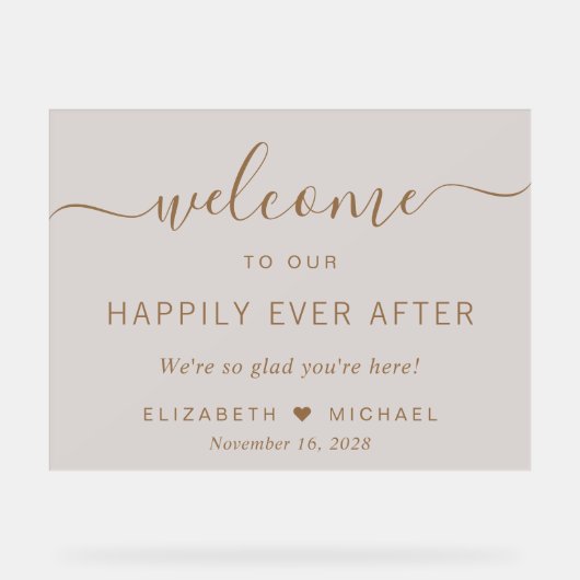 Heureux Jamais Après Taupe Mariage Bienvenue (Recto)