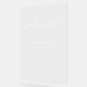 Heureux Jamais après un signe acrylique Mariage cl (Angle)