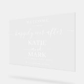 Heureux Jamais Après White Welcome Transparent (Angle)