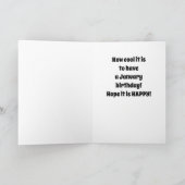 HEUREUX ***JANVIER*** ANNIVERSAIRE À VOUS ! CARTE (Intérieur)