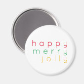 HEUREUX JOIE JOLLY Rond Magnet (Recto/Verso)
