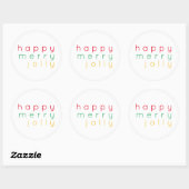 HEUREUX JOLLY JOLLY Stickers Rond (Feuille)
