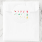 HEUREUX JOLLY JOLLY Stickers Rond (Sac)