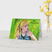 HEUREUX JOUR DE LA MÈRE DE LA CARTE FAIRIES (Fleur jaune)