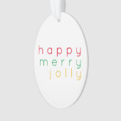 HEUREUX JOY JOLLY Oval Ornament acrylique (devant)