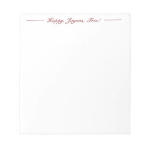 Heureux, Joyeux, Libre ! Bloc-notes