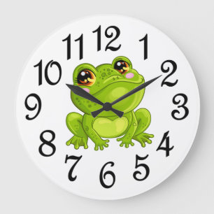 Heureux La Frog Acrylique Horloge Mur
