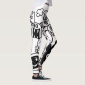 HEUREUX MONSTRE HAUT ET BLANC Leggings (Droite)