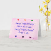 Heureux ! Nous sommes tous en Dieu, cartes de voeu (Fleur jaune)