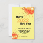 heureux nouvel an 2022 invitation de vacances (Devant)