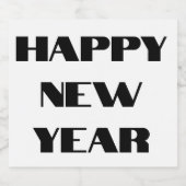 HEUREUX NOUVEL AN WINE CHAMPANGE ÉTIQUETTE (Étiquettes simples)