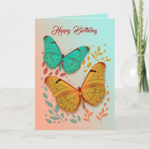 Heureux Papillons Carte Anniversaire Pour Ami