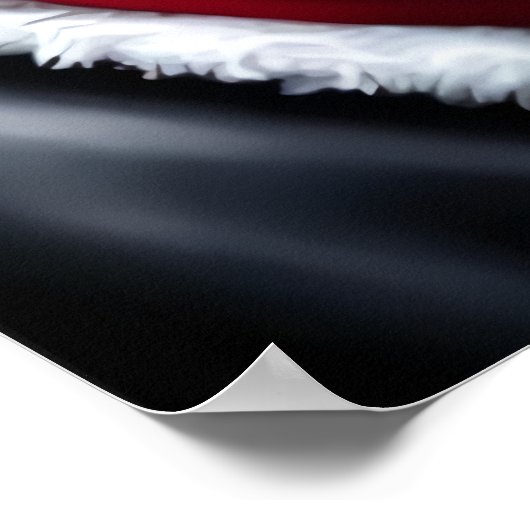 Heureux Père Noël souriant | AI Art Poster (Coin)