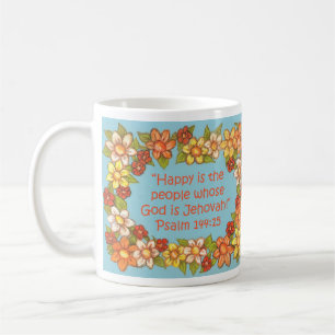 Heureux peuple Dieu est l'Eternel Écriture Mug