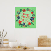 HEUREUX POSTER DU NOUVEL AN (Cuisine)