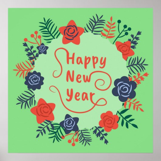 HEUREUX POSTER DU NOUVEL AN (Devant)