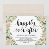 Heureux pour toujours, invitation de réception de (Devant / Derrière)