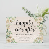 Heureux pour toujours, invitation de réception de  (Debout devant)