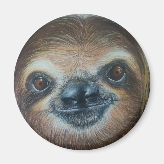 HEUREUX SLOTH MAGNET ! sourit (Devant)