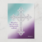 "Heureux sont ceux qui marient" Matthieu 5:4 carte (Devant)