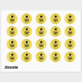 HEUREUX Sticker ROND MONSTER SHERIFF (Feuille)