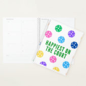 Heureux sur la Cour Pickleball Planner (Devant avec enveloppe)