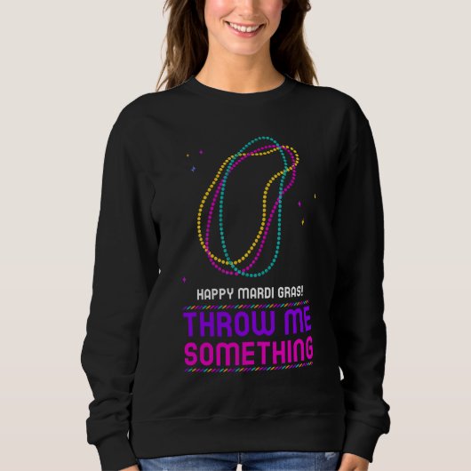 Heureux Sweatshirt Mardi Gras Beads (Devant)
