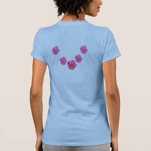 HEUREUX t-shirt d'art mignon avec fleurs semi-abst (Dos)