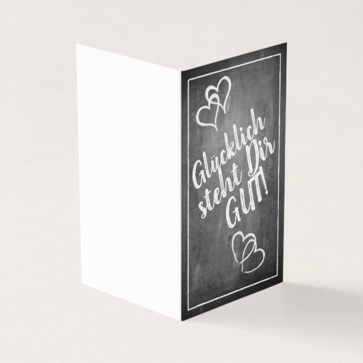 Heureux te va bien ! -  dans le style tableau noir (Outside)